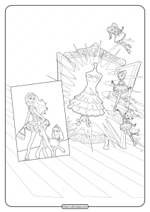 printable barbie fashion fairytale coloring pages 02