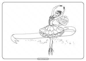 Printable Barbie Pink Shoes Coloring Pages 01