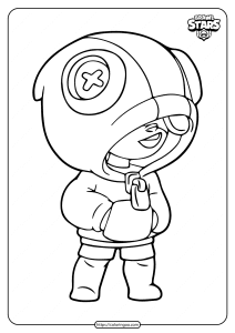 printable brawl stars leon default skin coloring pages