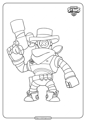 printable brawl stars sheriff darryl coloring pages