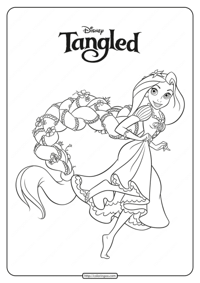 printable disney princess rapunzel coloring pages