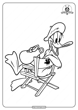 Printable Duffy Duck Pdf Coloring Page