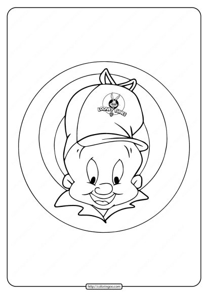 printable looney tunes elmer fudd coloring page