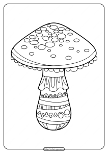 printable mushroom coloring page for kids