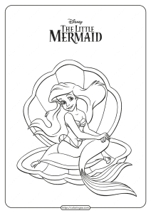 printable princess ariel coloring pages