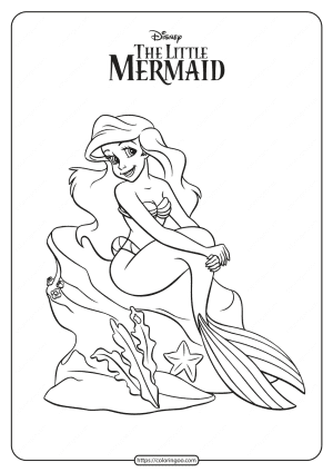 printable the little mermaid princess ariel coloring