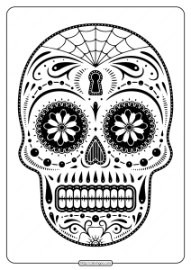 printables sugar skull coloring pages