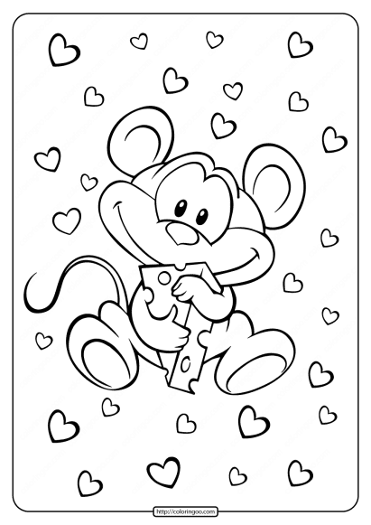 cute little mouse coloring pages