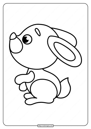 Cute Little Rabbit Coloring Pages