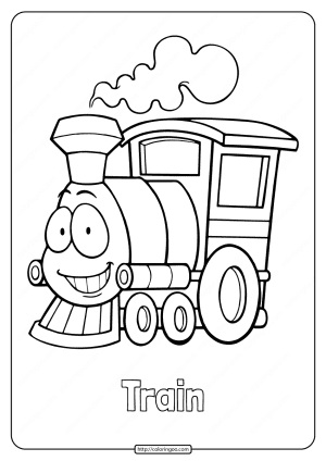 Cute Train Coloring Pages for Kids