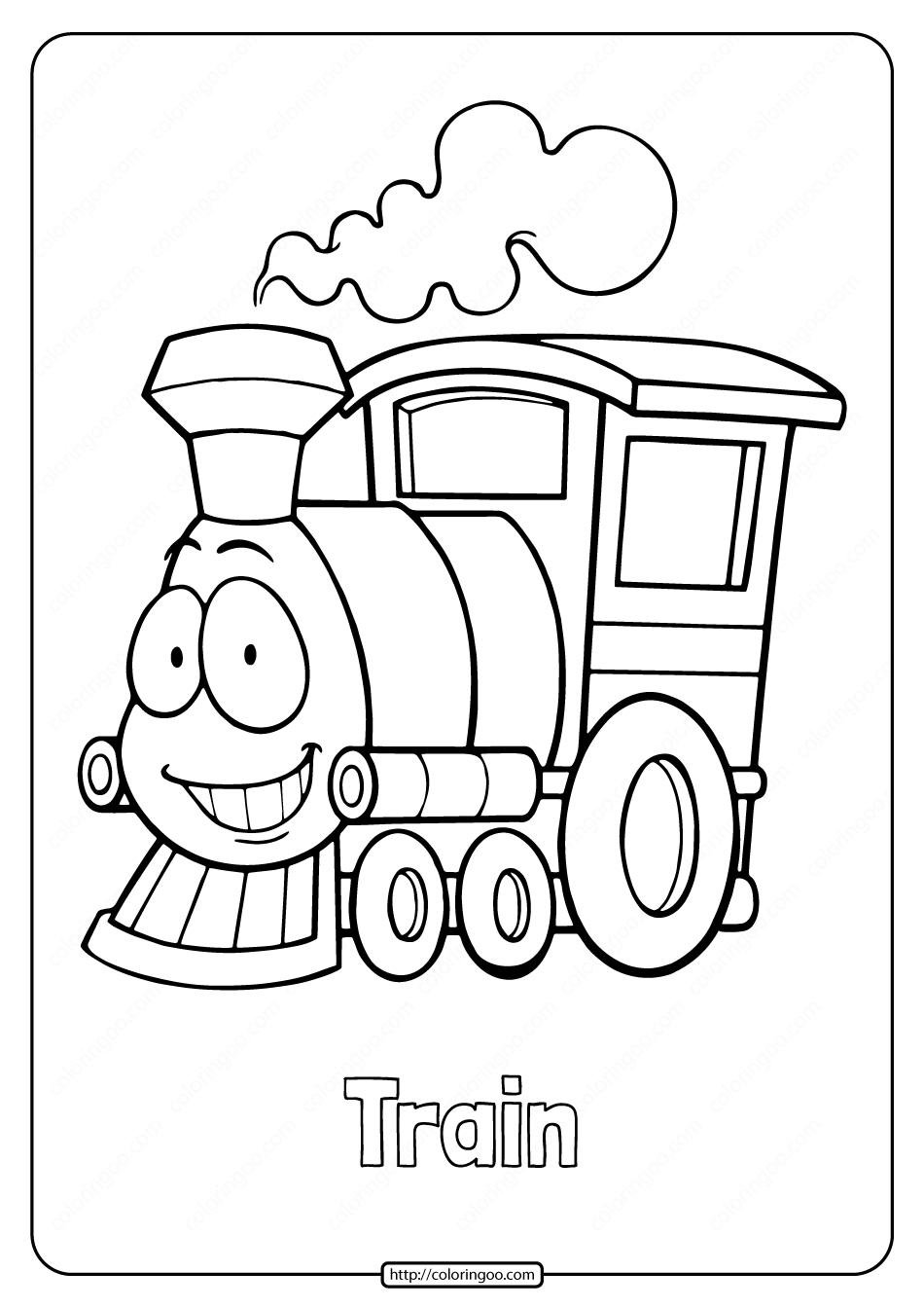 cute train coloring pages for kids