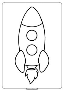 easy rocket coloring pages for kids