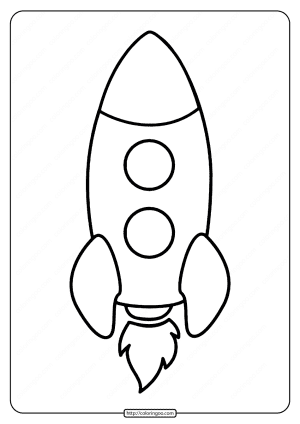 Easy Rocket Coloring Pages for Kids