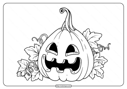 happy jack o lantern coloring pages