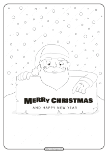 merry christmas and happy new year coloring pages