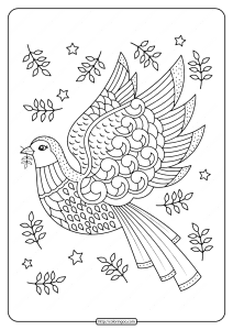 printable dove adult coloring pages