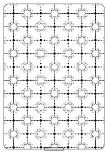 printable geometric pattern pdf coloring page 025