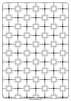 Printable Geometric Pattern Pdf Coloring Page 025