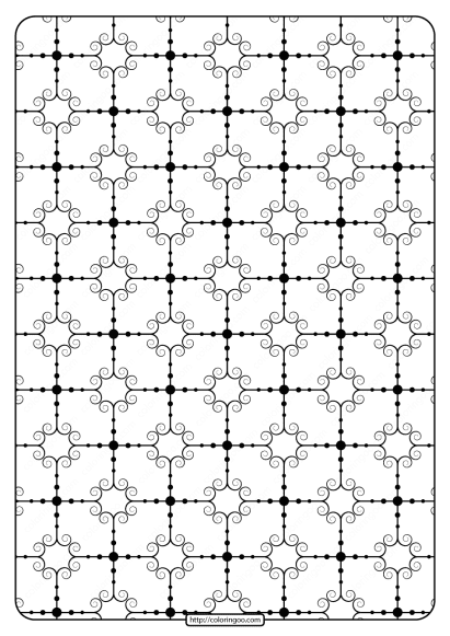 printable geometric pattern pdf coloring page 025