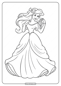 printable princess ariel coloring pages for girls