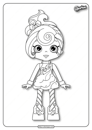 Printable Shopkins Candy Sweets Coloring Pages