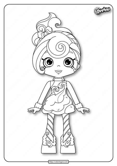 printable shopkins candy sweets coloring pages