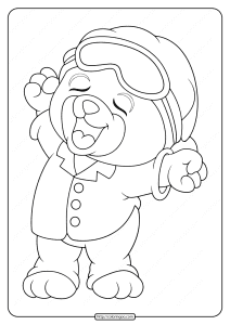 printable sleepy bear coloring pages