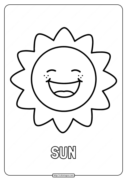 printable sun coloring pages