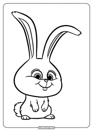 Printable Super Cute Rabbit Coloring Pages
