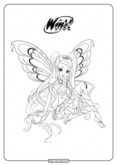 printable winx club enchantix stella coloring pages