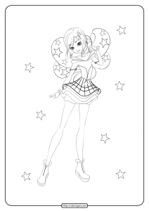 Printable Winx Cosmix Tecna Coloring Pages
