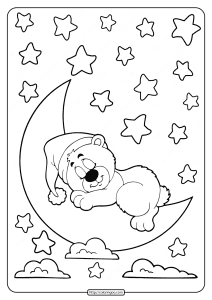 sleeping bear on the moon coloring pages