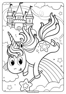 Download Printable Barbie and Unicorn Coloring Pages