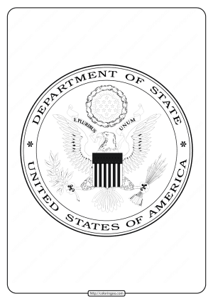 United States of America Department of State Coloring