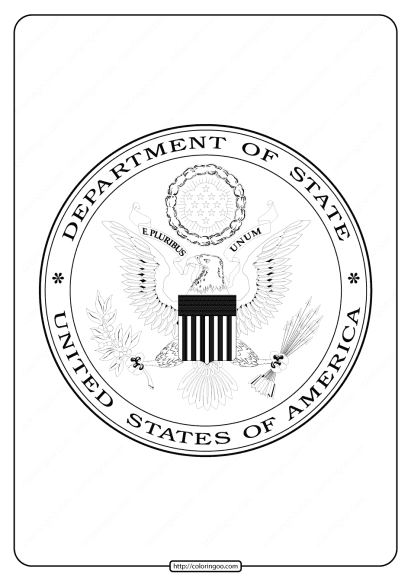 united states of america department of state coloring