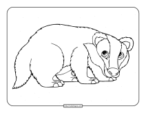 badger coloring page