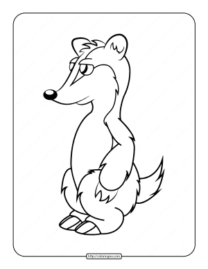 Badger Coloring Pages for Kids
