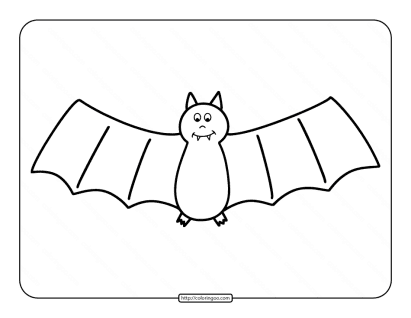 bat coloring page