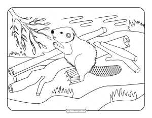 Beaver Coloring Pages for Boys