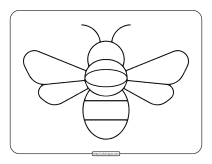 bee coloring page