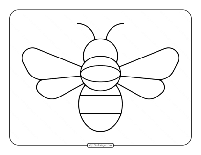 bee coloring page