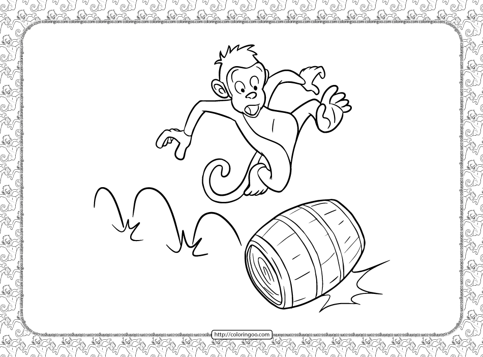 cartoon monkey coloring pages