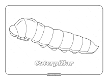 easy caterpillar coloring page