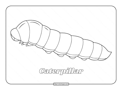 easy caterpillar coloring page