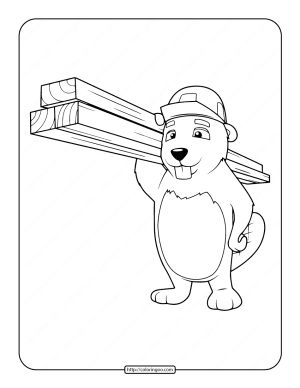 Free Printable Beaver Coloring Pages