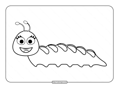 free printable caterpillar coloring page