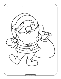 free printable santa claus coloring pages