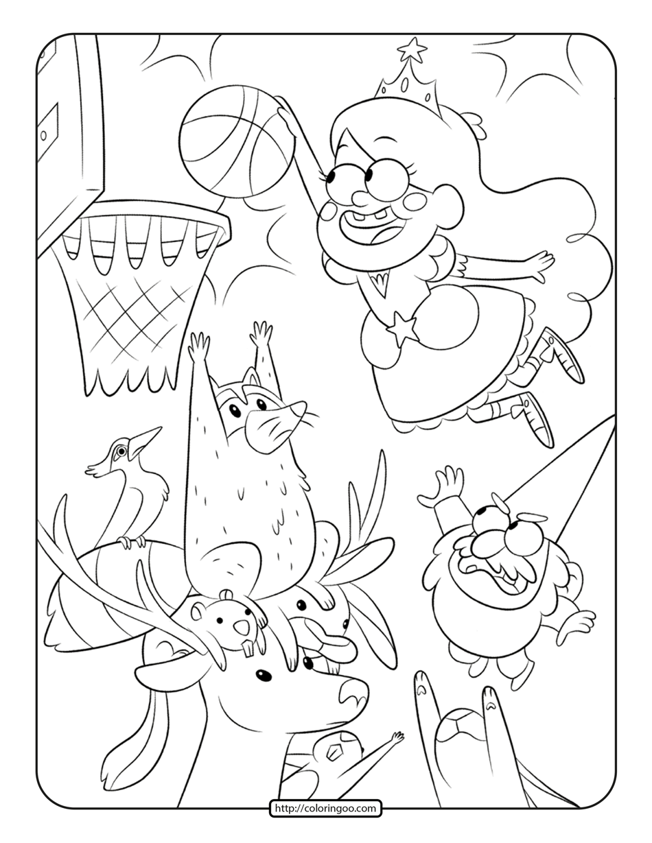 Gravity Falls Characters Mabel Coloring Pages