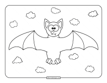 halloween bat coloring pages