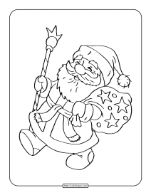 happy santa claus coloring page